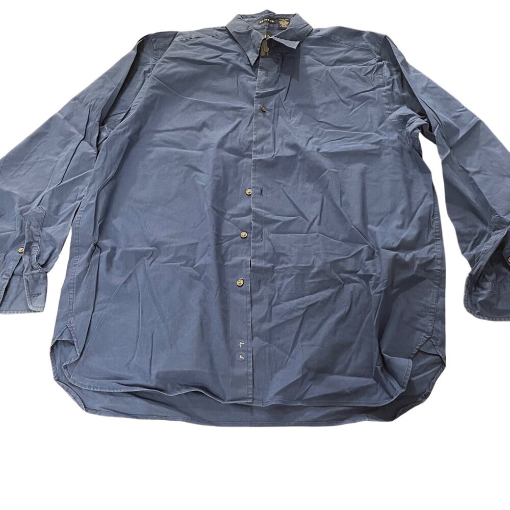 Gap button up stretch shirt blue long sleeve Size Large blue